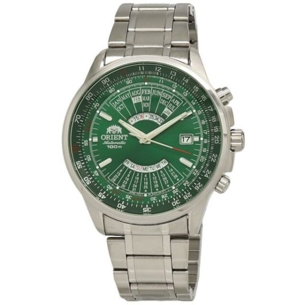 Đồng hồ Orient SEU07007FX lịch vạn niên xanh lá