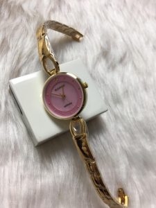 Đồng hồ Sunrise  Saphire Nữ 723SWA mặt hồng fullbox của hãng