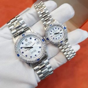 Đồng hồ đôi Olym Pianus OP89322DGS đá xanh chính hãng