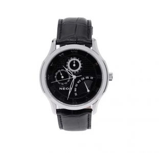 Đồng hồ Neos N30724M dây da mặt đen chính hãng