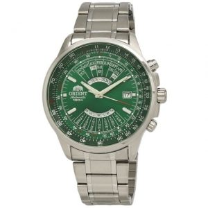 Đồng hồ Orient SEU07007FX lịch vạn niên xanh lá chính hãng