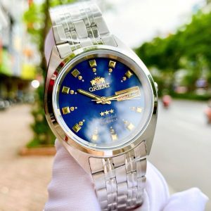 Đồng hồ Orient nam dây kim loại FAB0000D9 Blue Dial chính hãng
